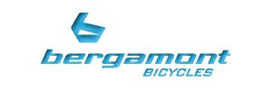 Das Logo von Bergamont Bicycles zeigt ein blaues Emblem über dem Firmennamen in stilisierter Schriftart. Unter dem Namen steht „FAHRRÄDER“.
