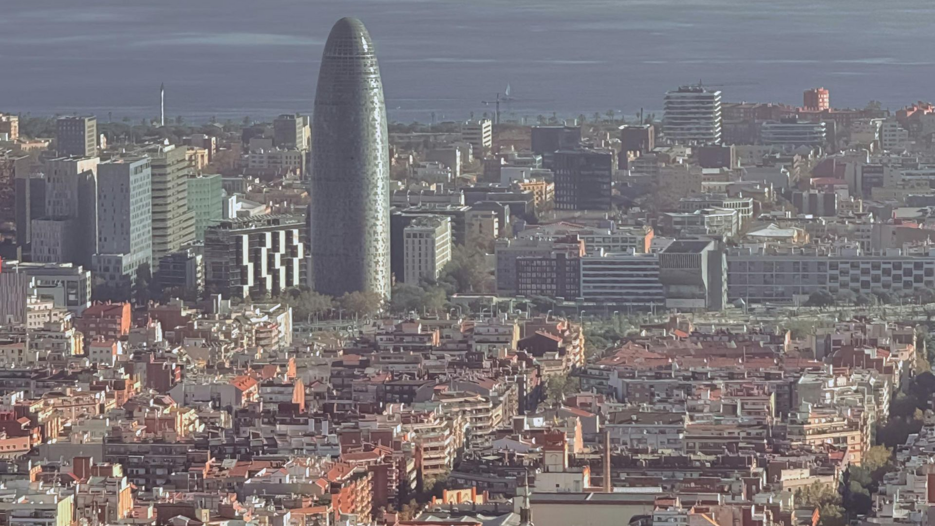 Foto aérea de Barcelona y edificios