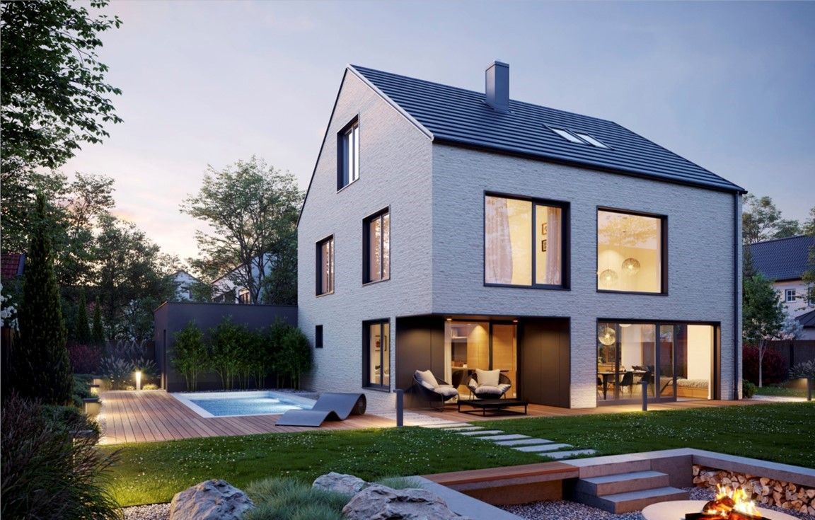 Neu errichtetes Einfamilienhaus in Greschen mit 500 m² Fläche.