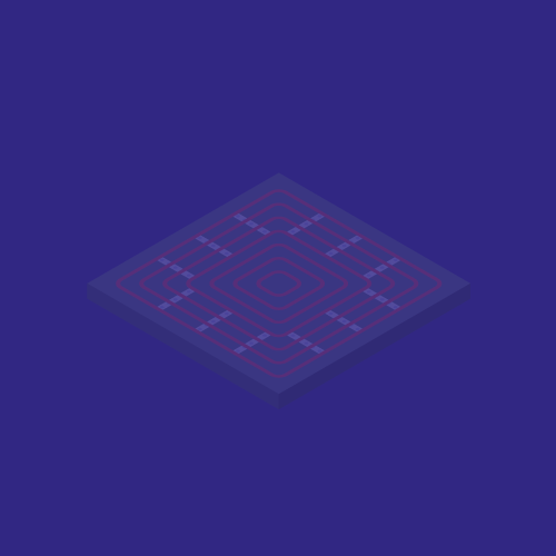 Plancher chauffant en 3D isométrique