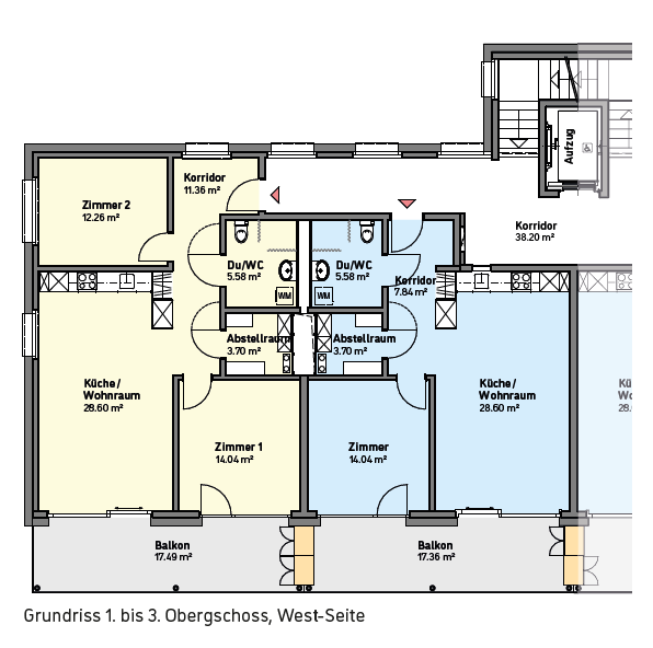 Terasse mit Sitzgruppe, Genossenschaft Alterswohnungen St. Martin Cazis