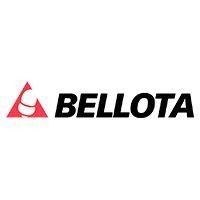 El logotipo de bellota es un logotipo rojo y negro con un triángulo rojo.