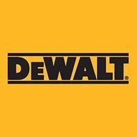 El logotipo de Dewalt está sobre un fondo amarillo.