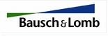 Logotipo da Bausch + Lomb com um gráfico angulado em verde e azul e o nome da empresa.