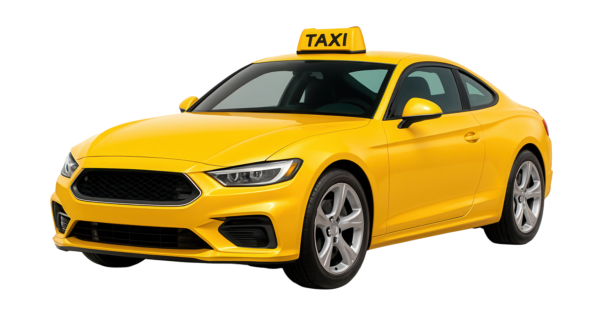 Un taxi jaune.