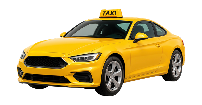 Un taxi jaune.