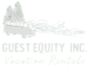 The logo for guest equity inc. vacation rentals