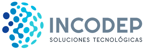 INCODEP logo with blue dotted globe icon and gray &ldquo;SOLUCIONES TECNOL&Oacute;GICAS&rdquo; text