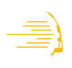 Un icono amarillo de una bomba de gasolina sobre un fondo blanco.