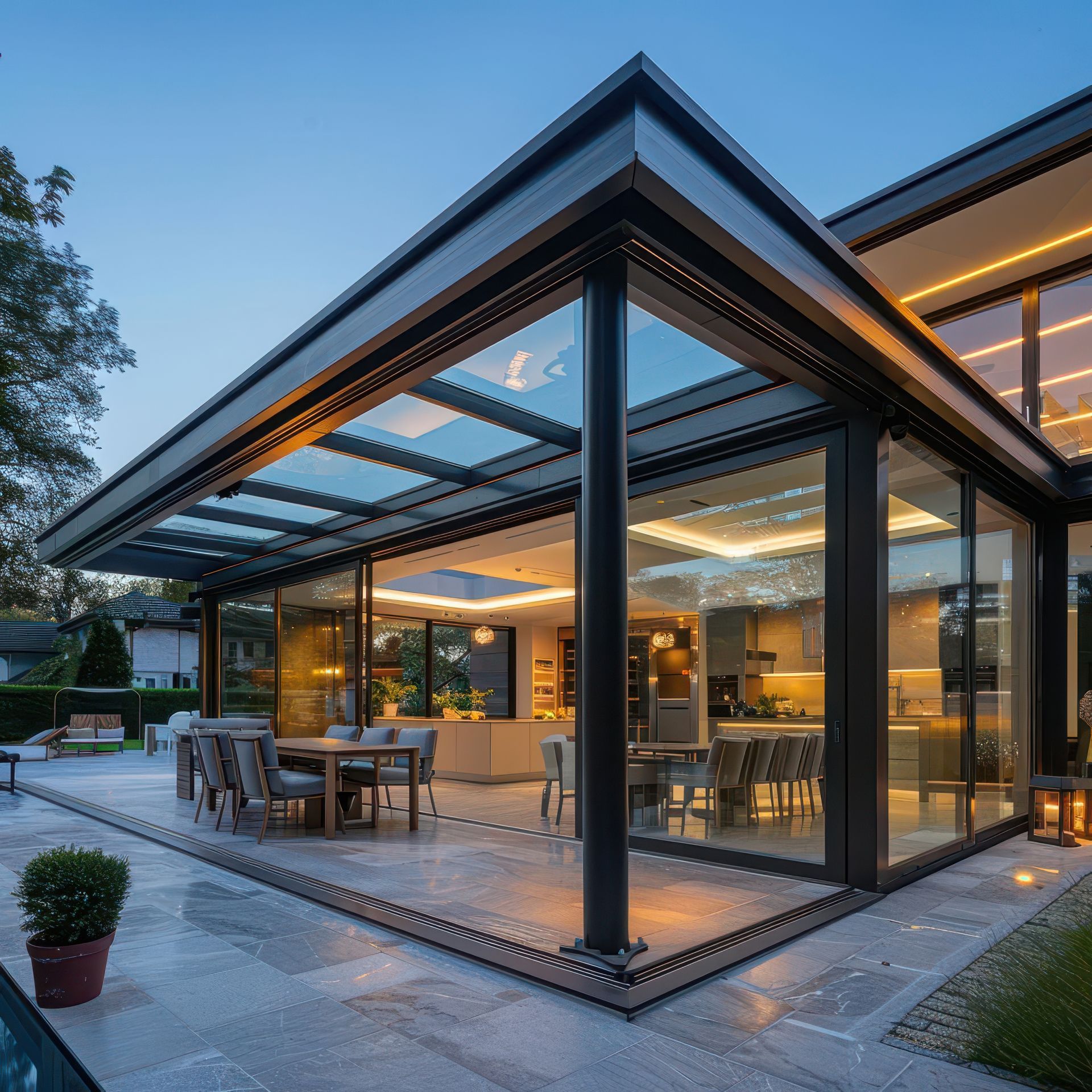 Véranda ouverte, type pergola