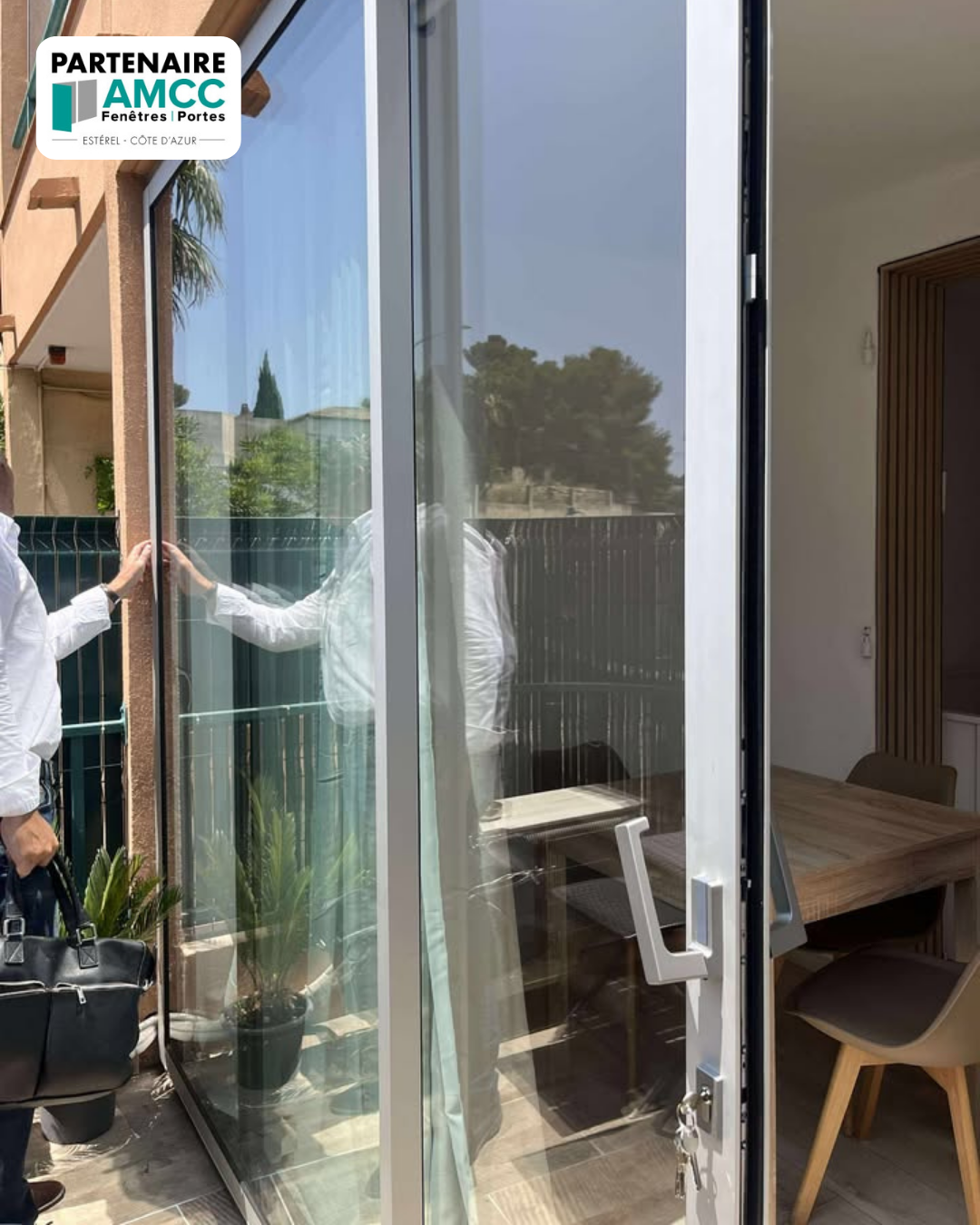 Baie vitrée en PVC noir