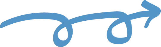 Une flèche bleue pointant vers la droite sur fond blanc.