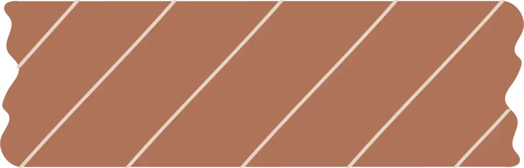 Un mur de briques marron avec des rayures blanches dessus.