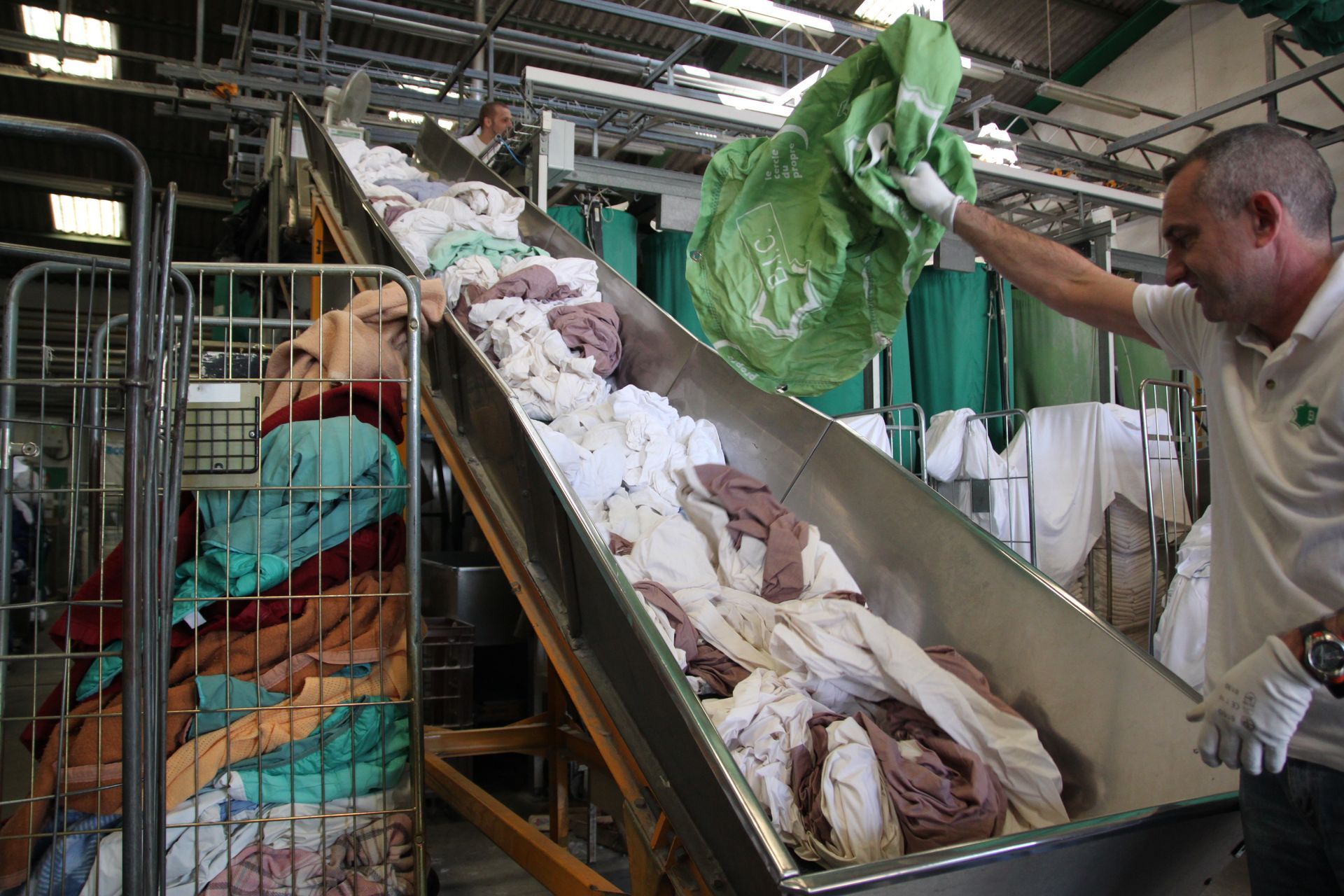 Du linge en cours de traitement