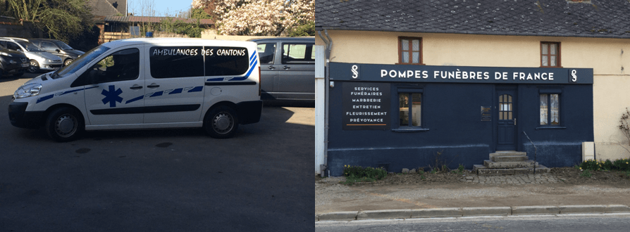 Ambulances des cantons et pompes funèbres de France à Rainneville