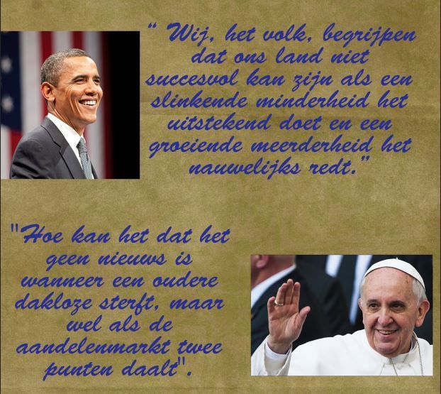 Obama en de paus omtrent ongelijkheid