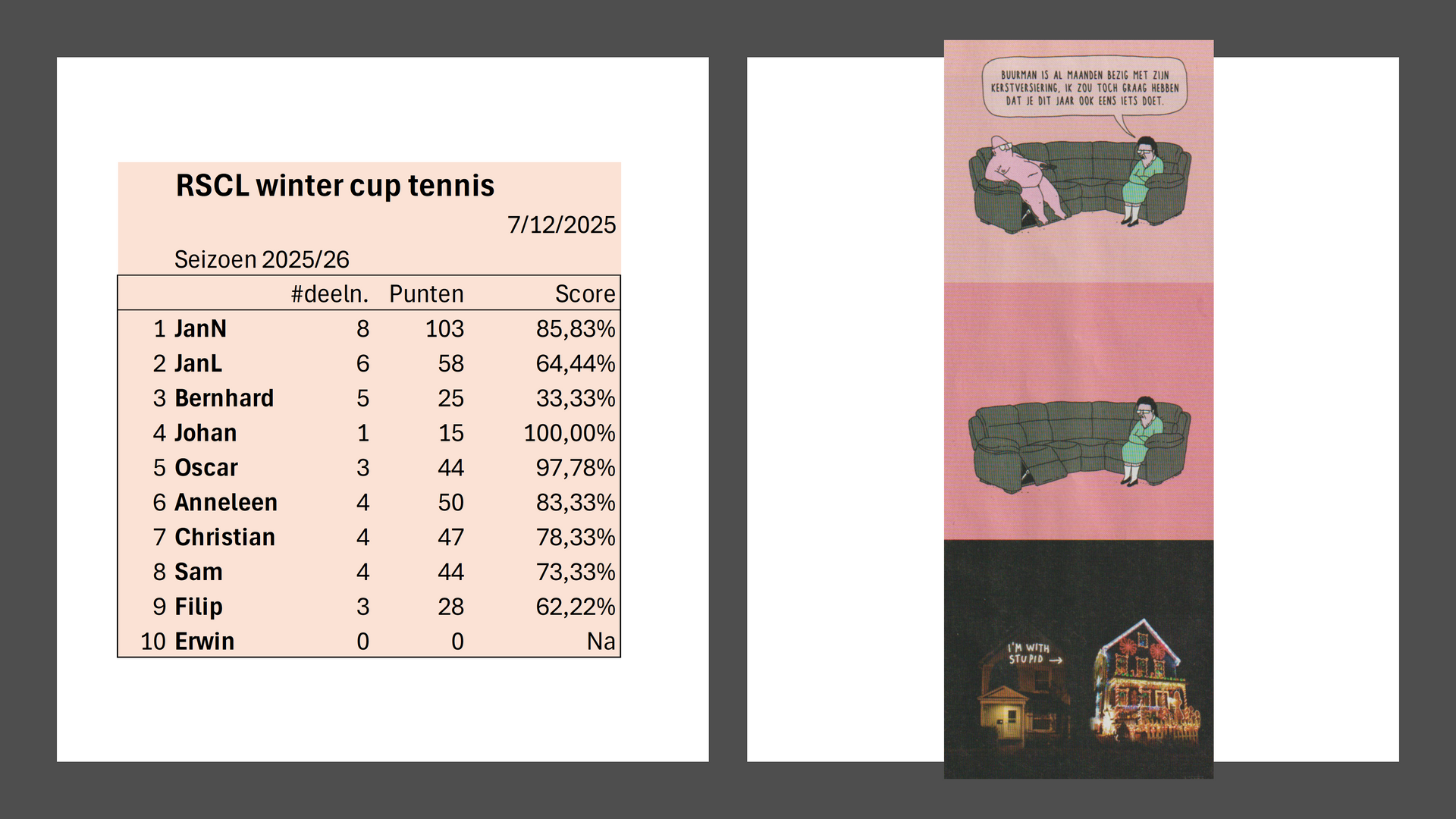 RSCL winter tennis cup