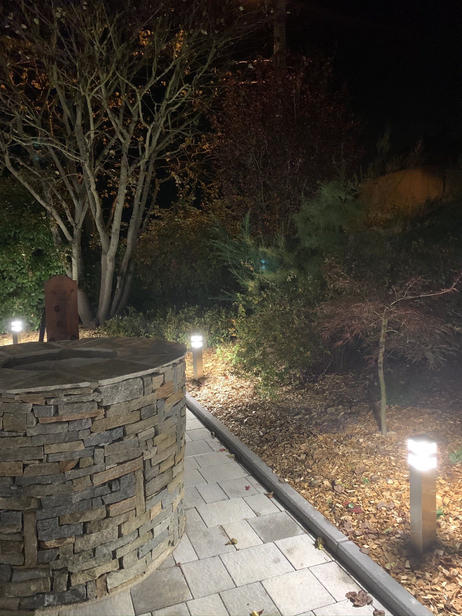 Pose de lumière extérieure