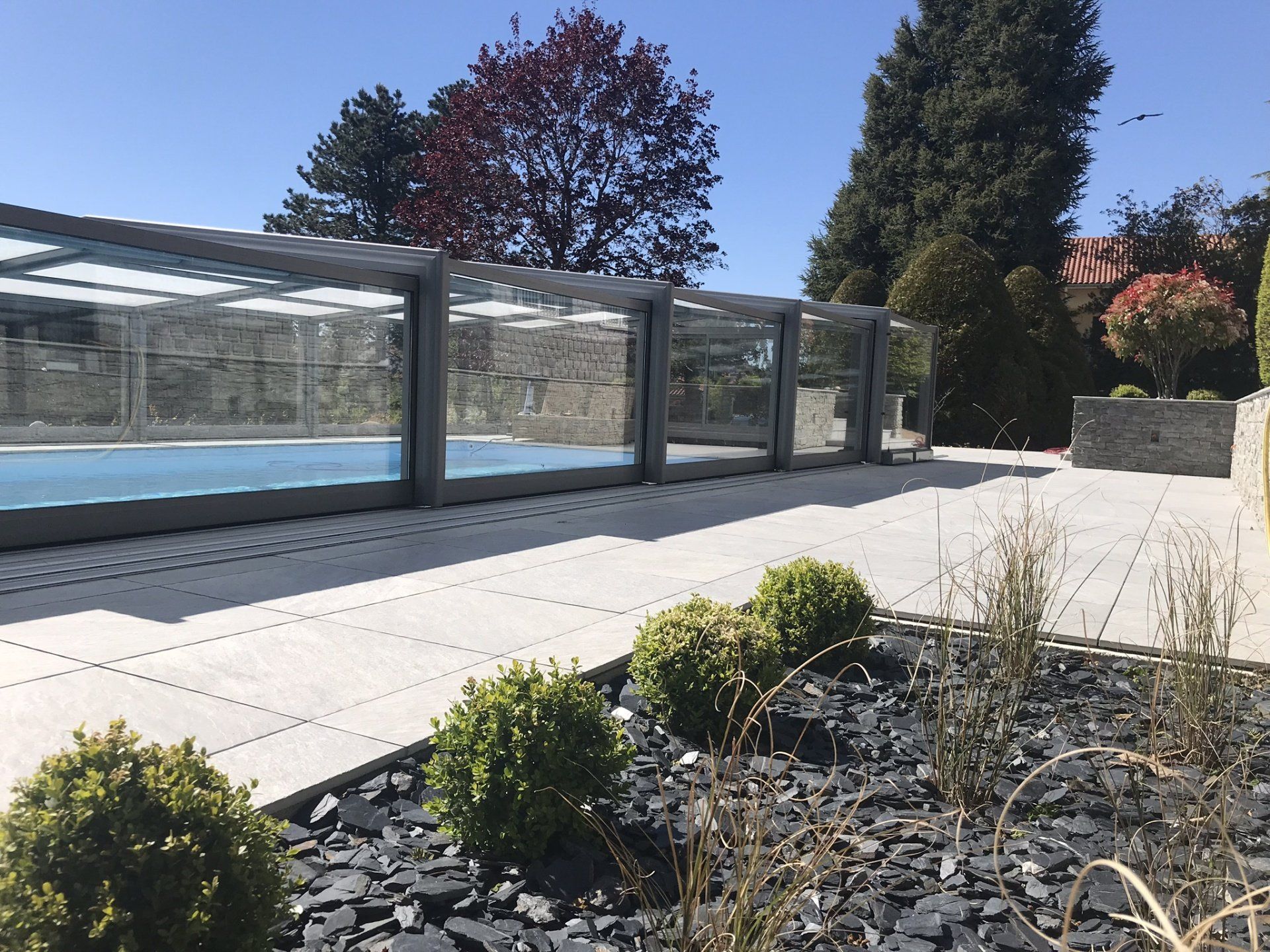 Terrasse en carrelage