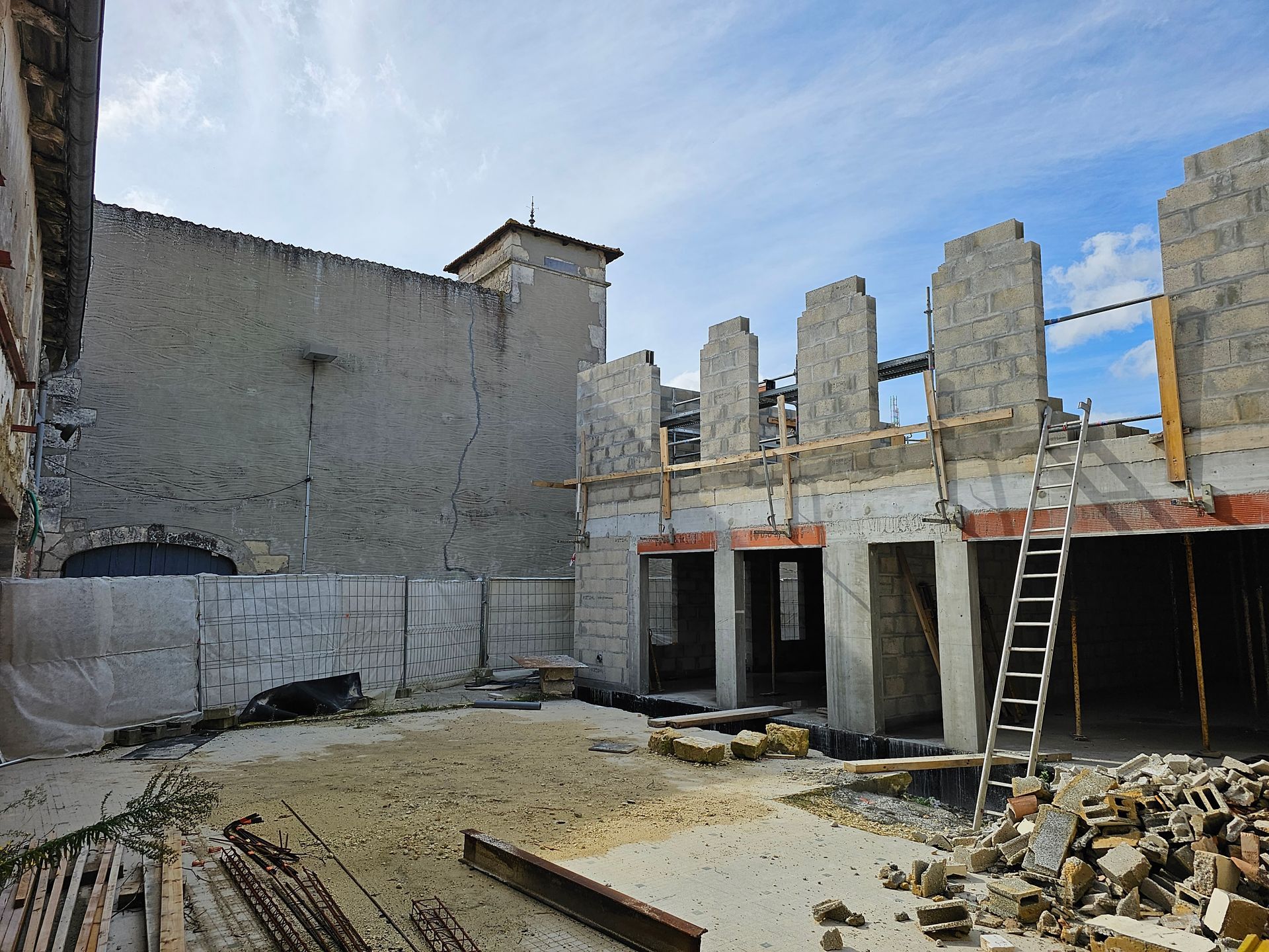 Construction des nouveaux murs extérieurs