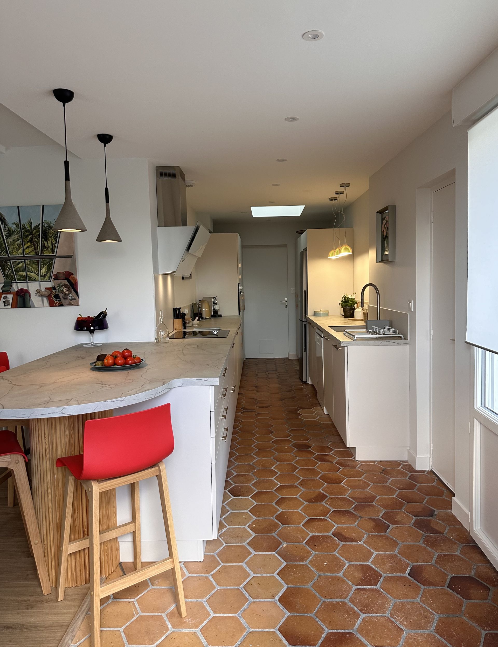 Table haute d'une cuisine