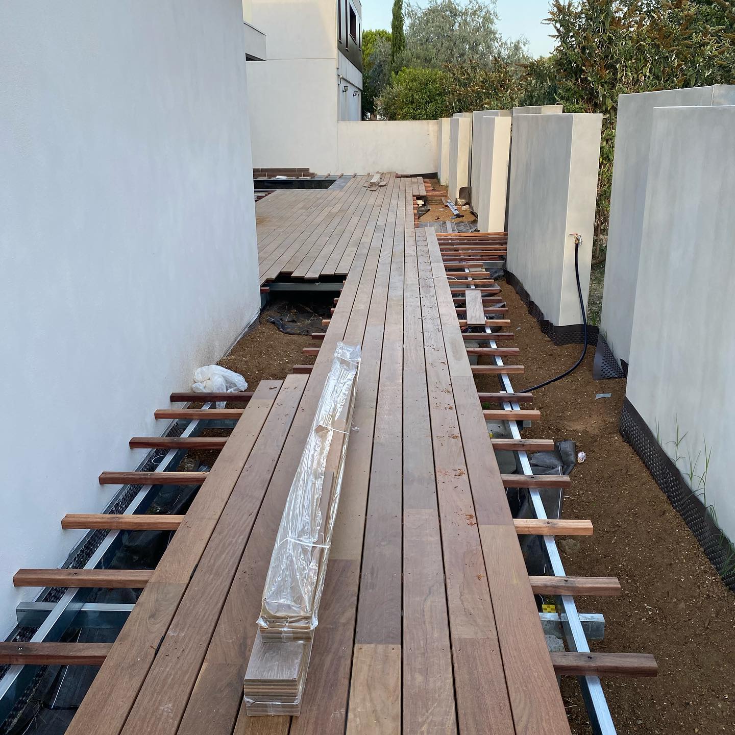 Terrasse en bois exotique