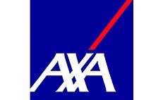 Logotipo de AXA: Letras blancas