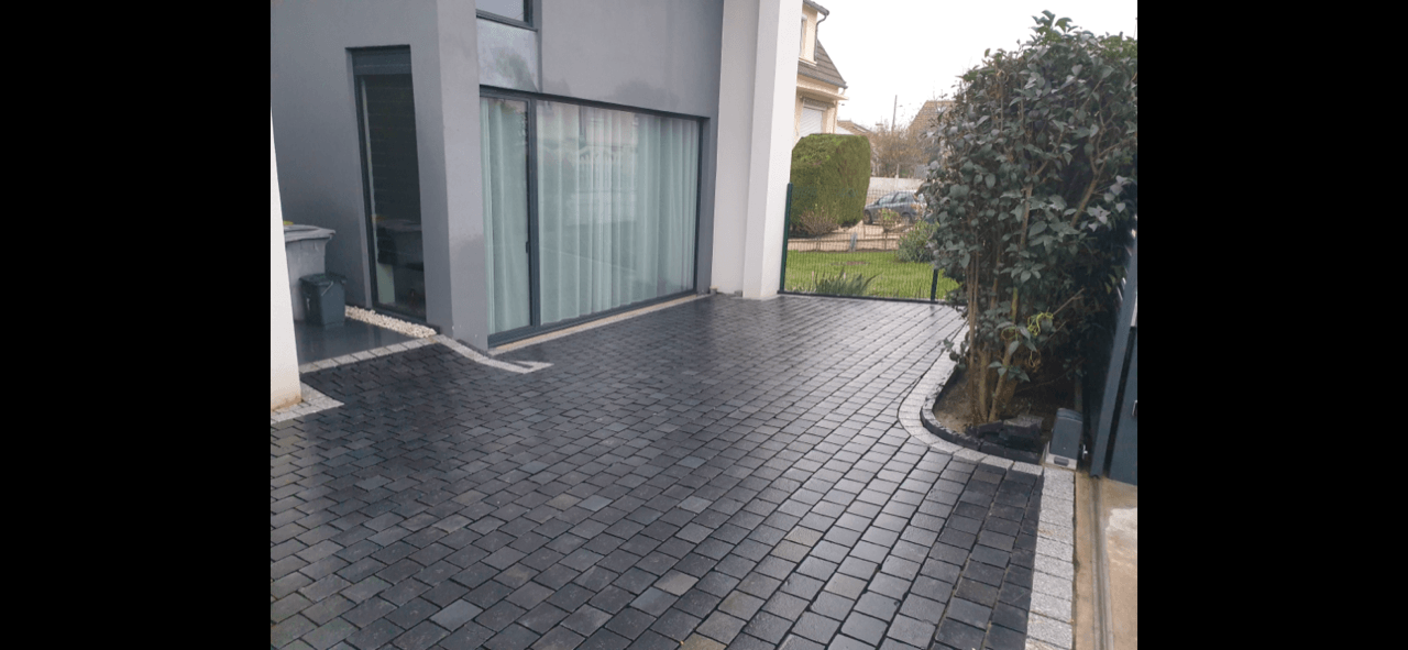 Pavage de la terrasse d'un client