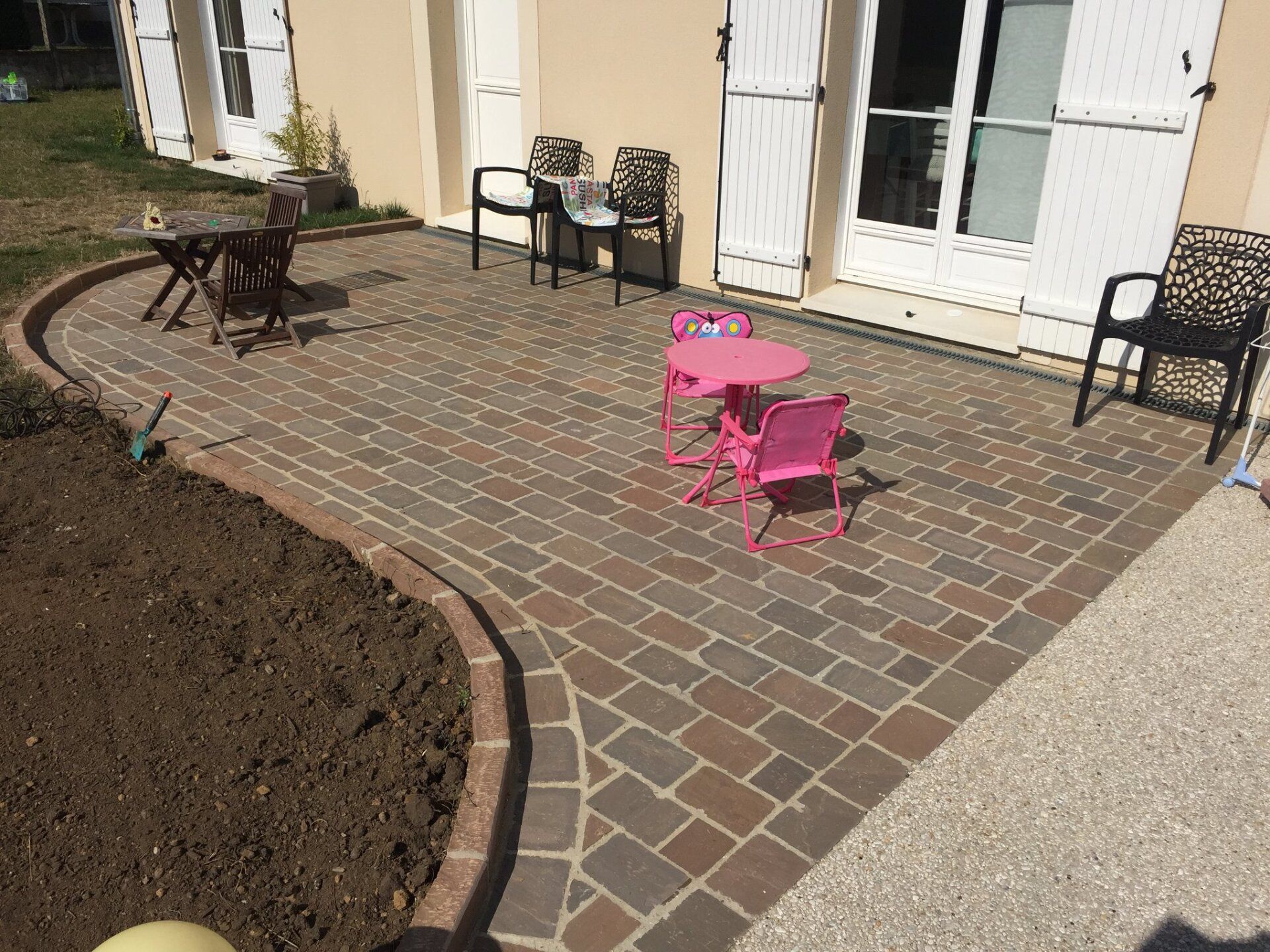 Pavage d'une terrasse client