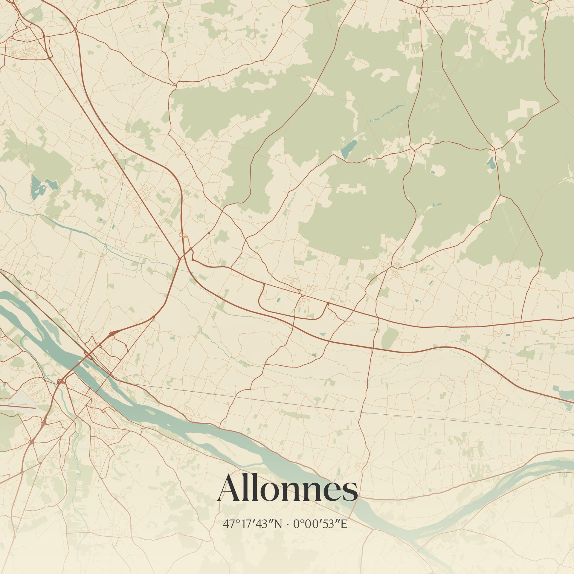 Carte d'Allonnes.