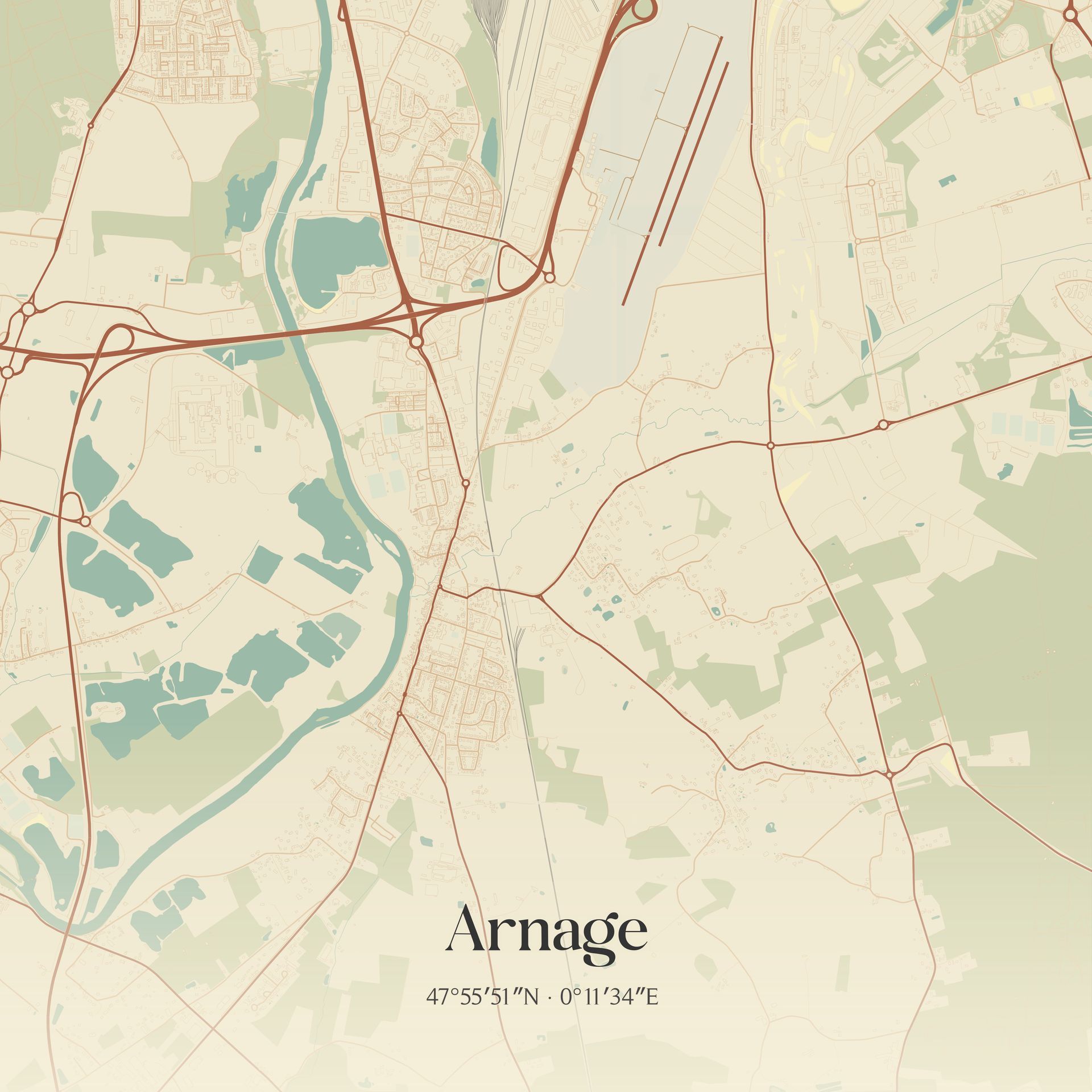 Carte d'Arnage.