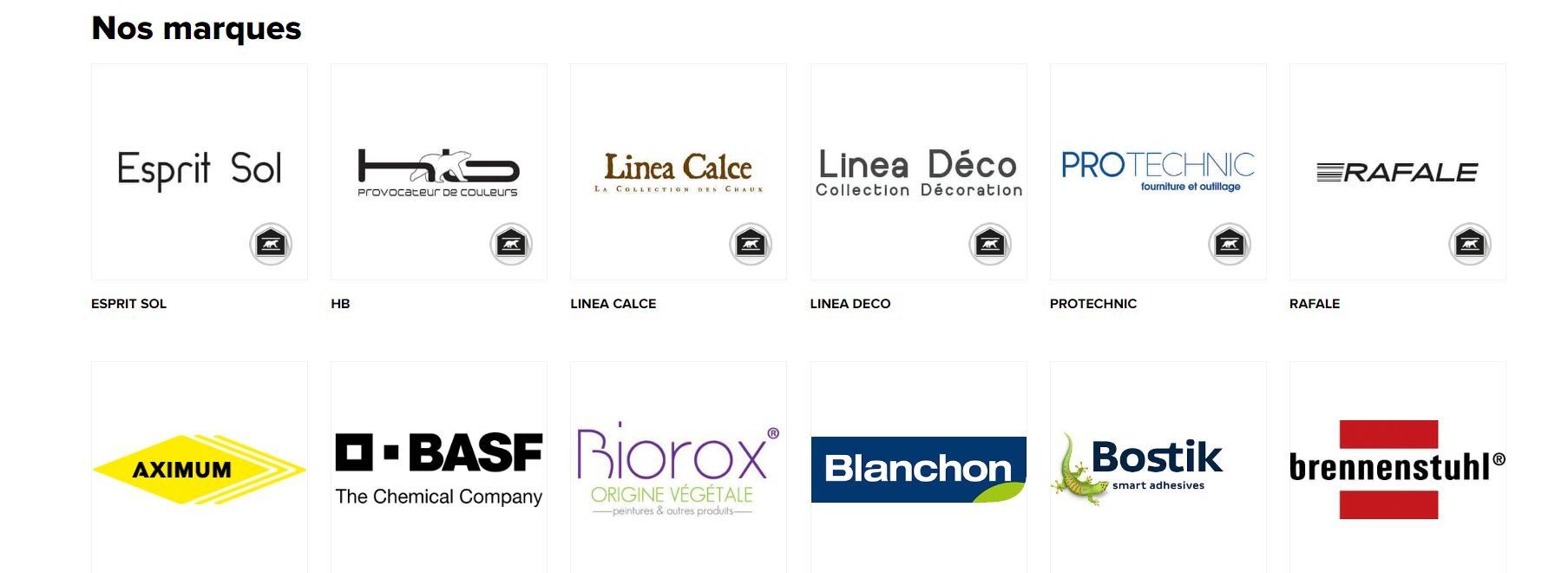 Les marques partenaires