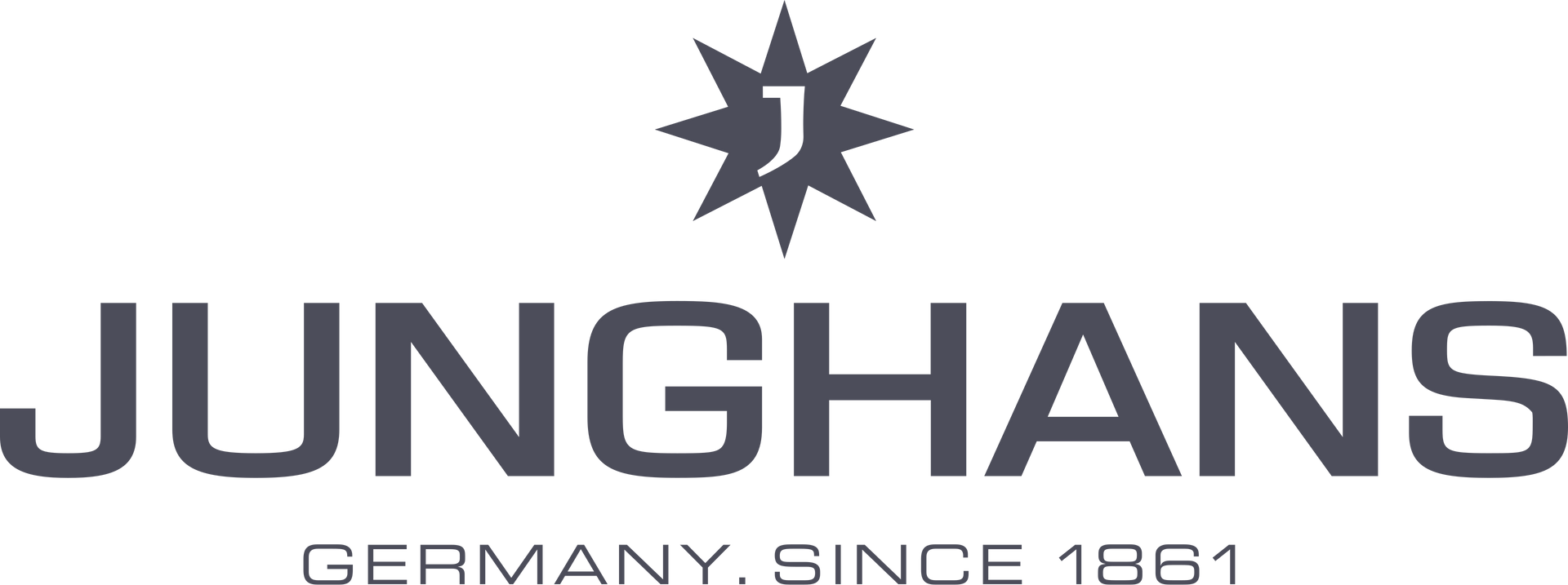 JUNGHANS-Logo mit Sternsymbol und dem Slogan „Deutschland seit 1861“