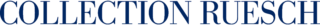 Das Logo der Kollektion Ruesch ist in blauer Serifenschrift auf weißem Hintergrund gehalten.