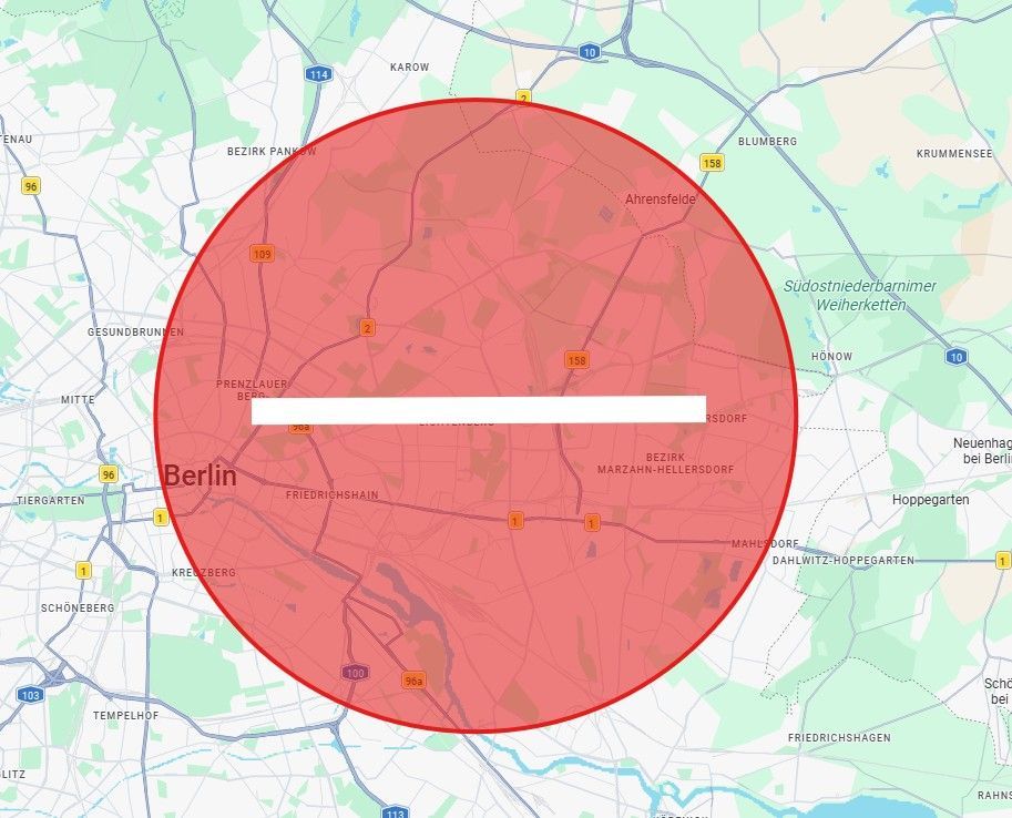 Kartendarstellung gesperrt