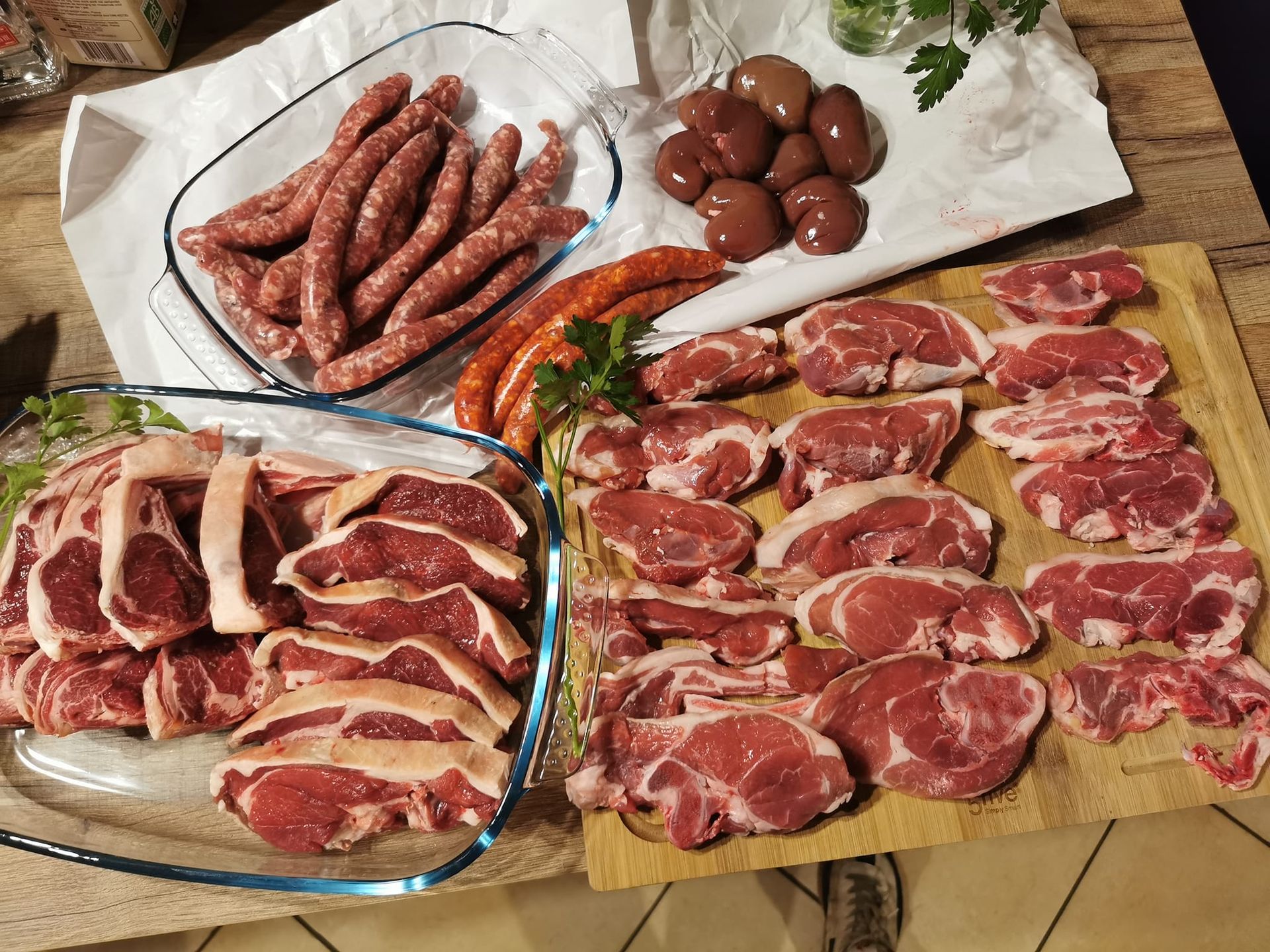 Variété de viandes