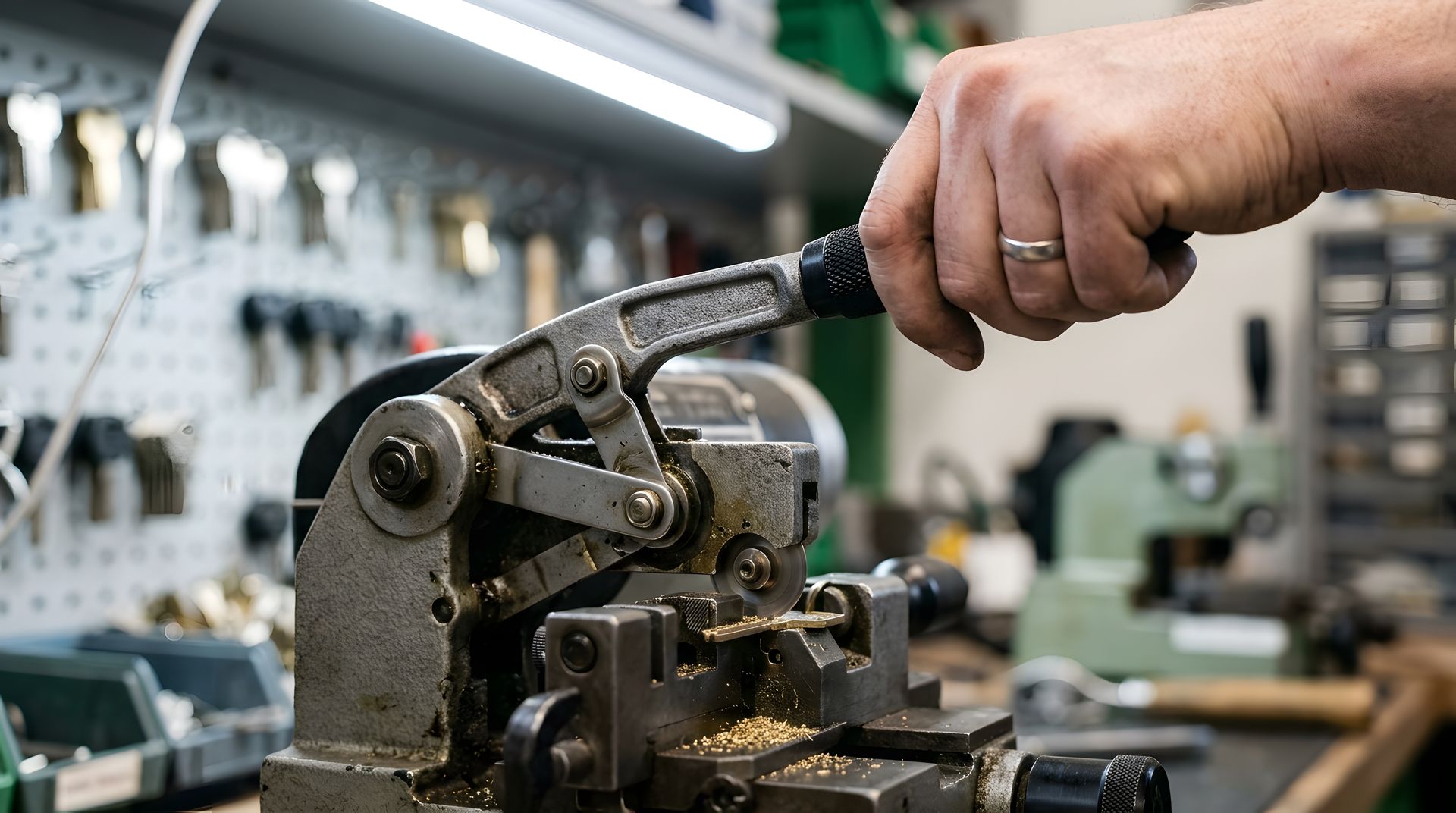 Une machine servant à la reproduction de clés.