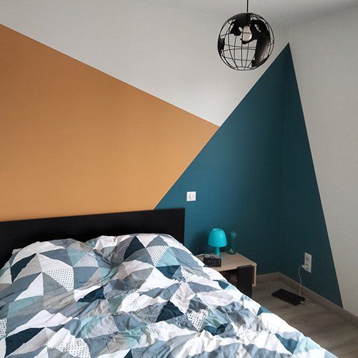 Chambre d'adolescent repeinte