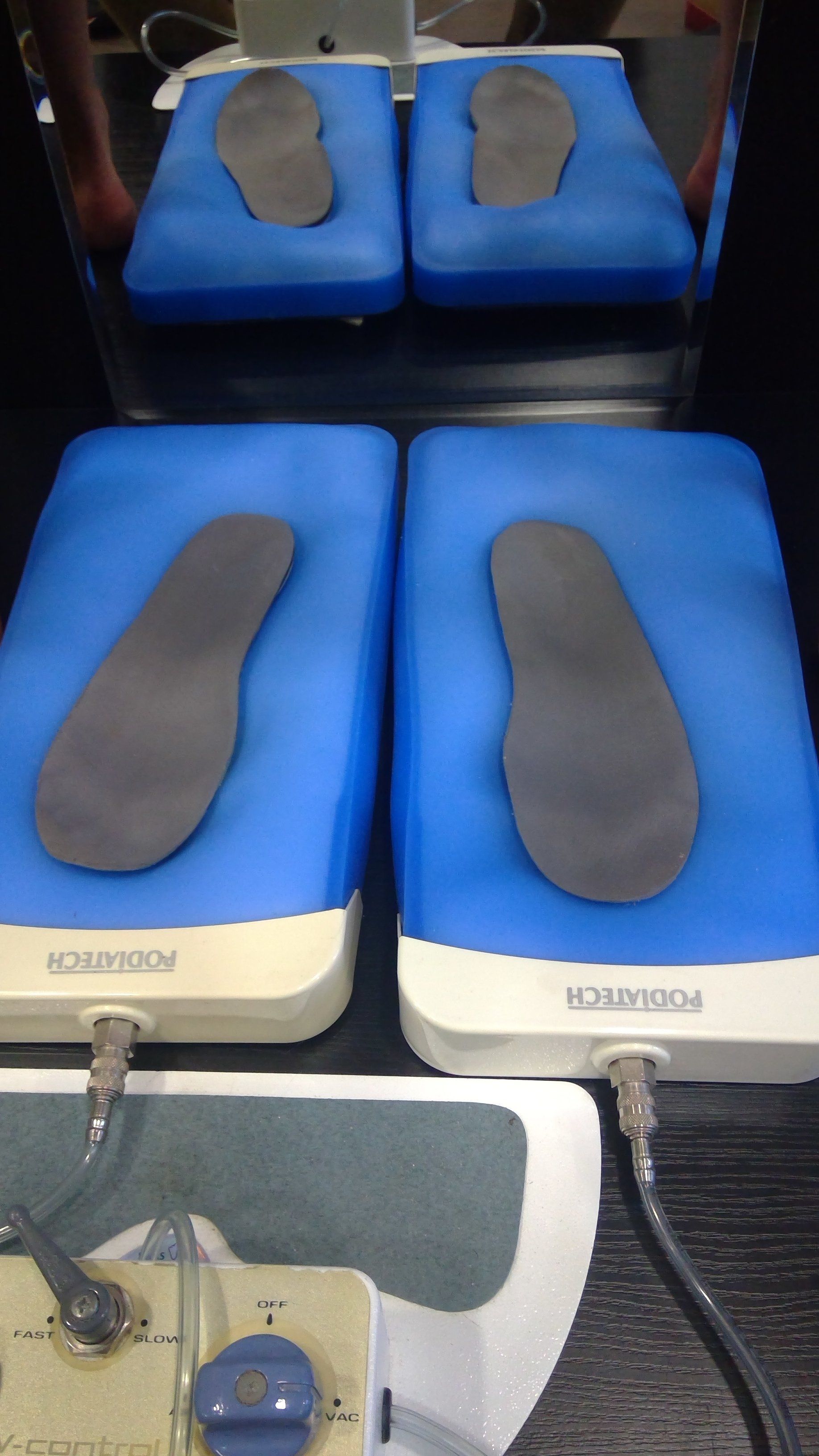 Semelles après thermo-formage