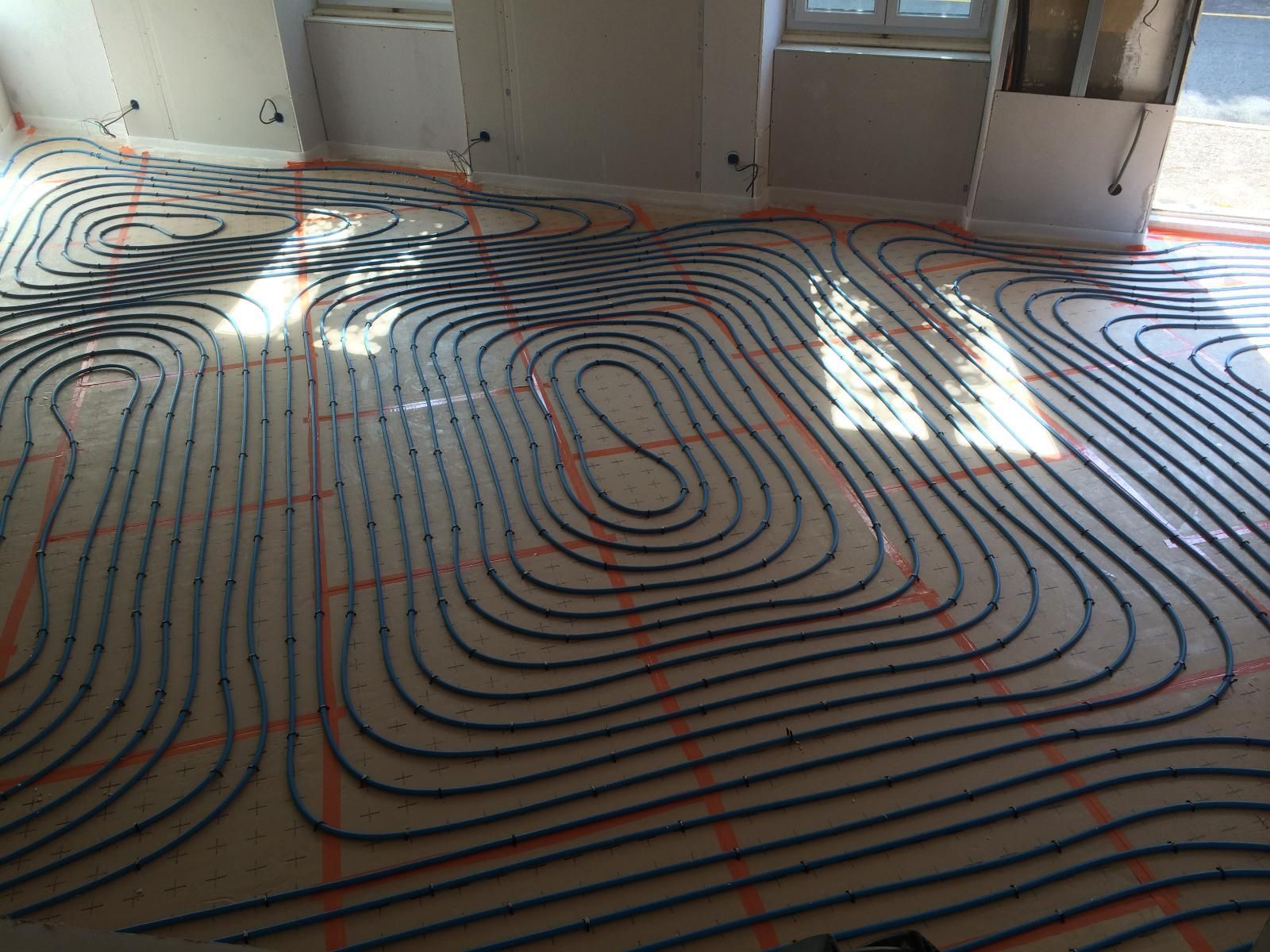 Installation de chauffage au sol