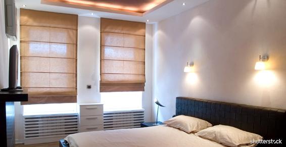 Store en toile beige