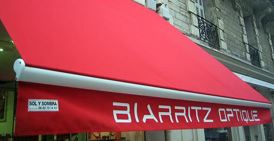 Store rouge floqué ''Biarritz''