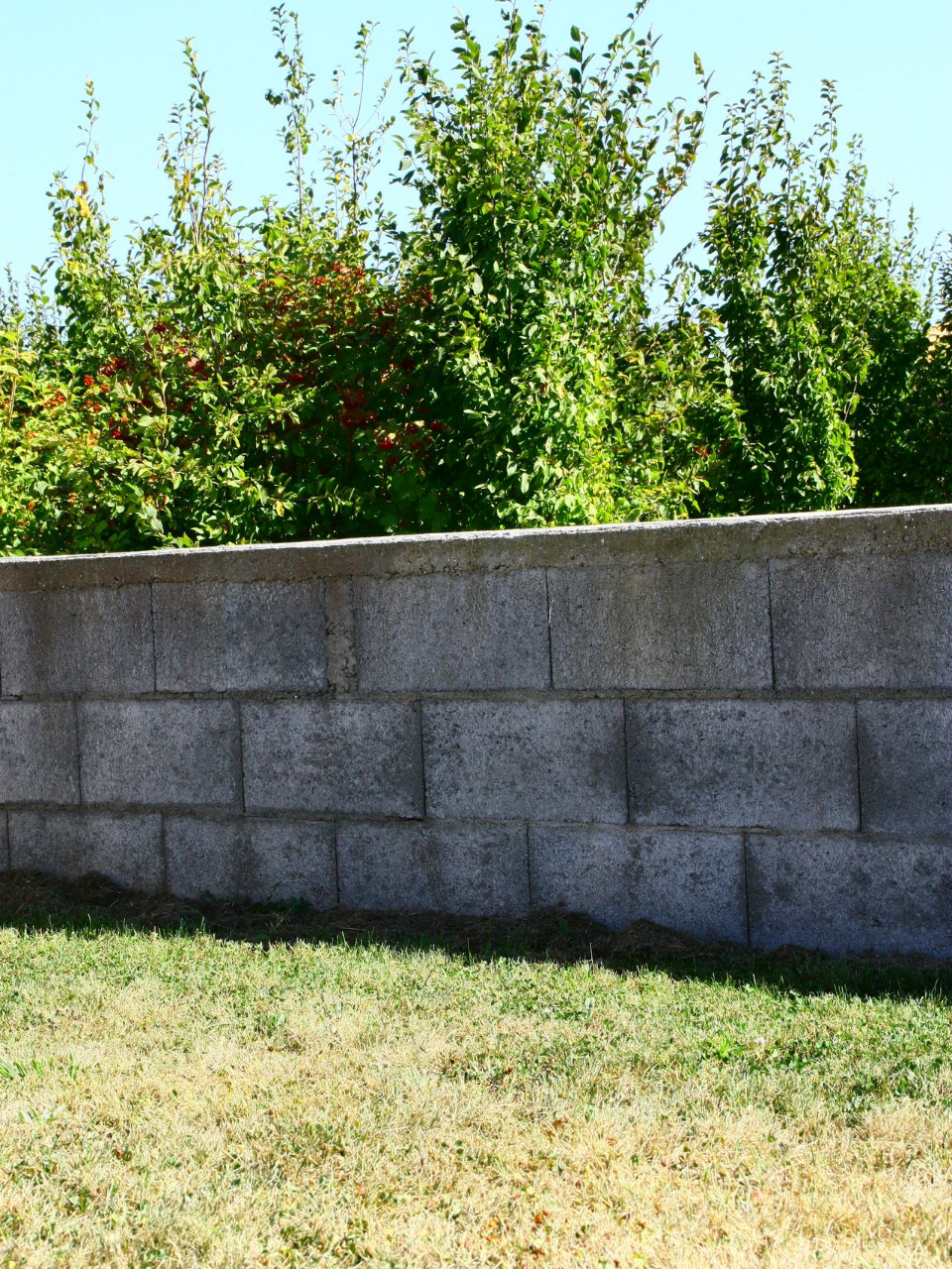 Muret de jardin en parpaings