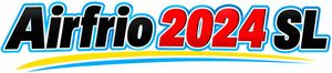 Logotipo de Airfrio 2024 SL en texto azul, rojo y negro con un contorno blanco.