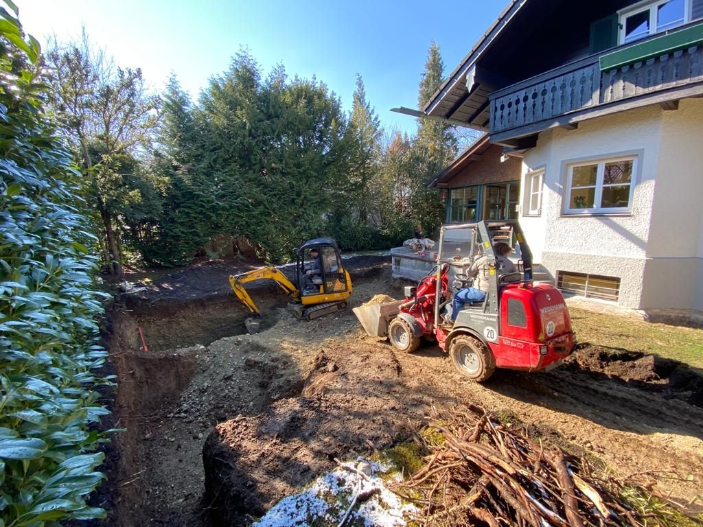 Schwimmteich wird gebaut, Foto von Martin Deuflhart