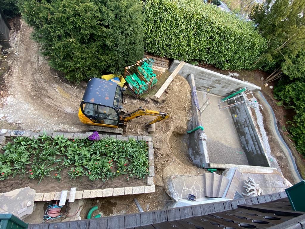 Schwimmteich wird gebaut, Foto von Martin Deuflhart