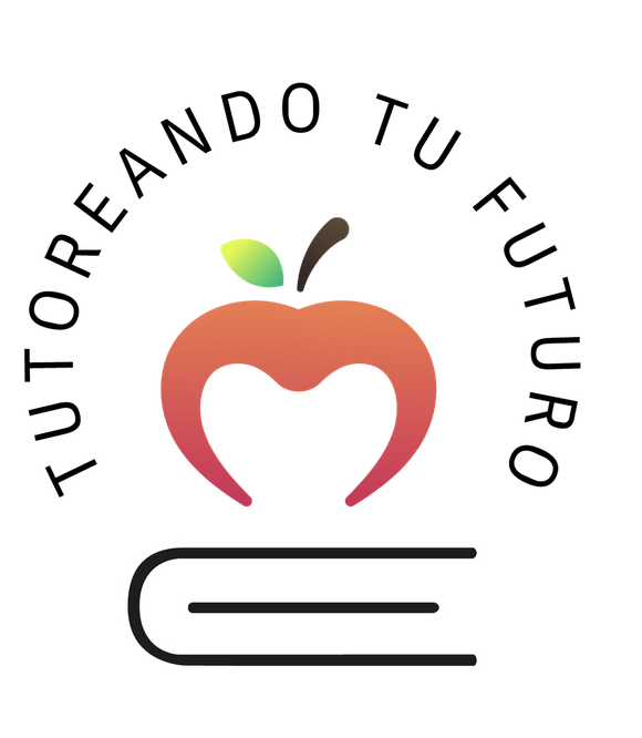 Logotipo con una manzana y un libro. El texto dice 