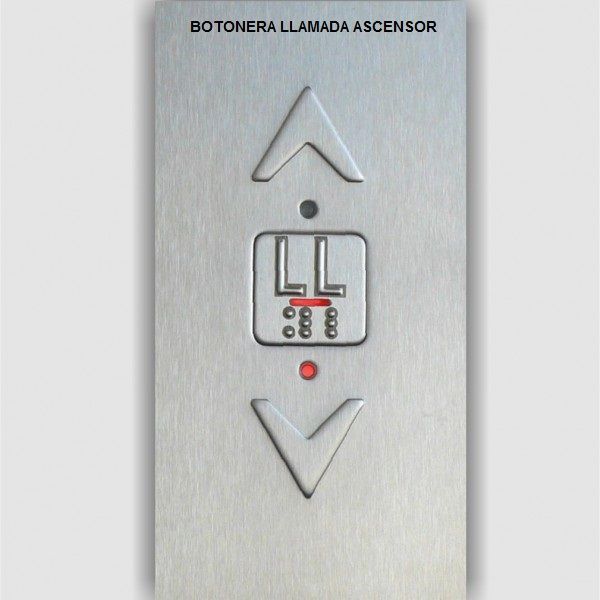 A button that says botonera llamada ascensor on it