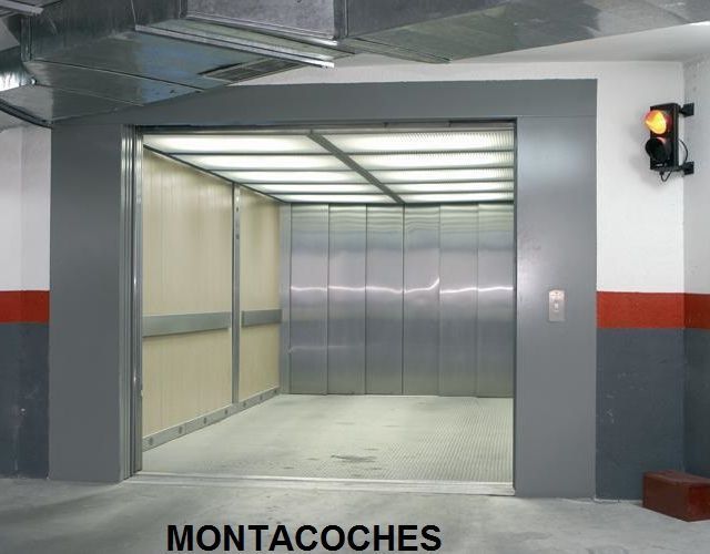 La palabra montacoches que está en una imagen