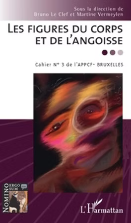 Couverture de livre française avec un visage abstrait et vif et le titre « Les figures du corps et de l'angoisse »